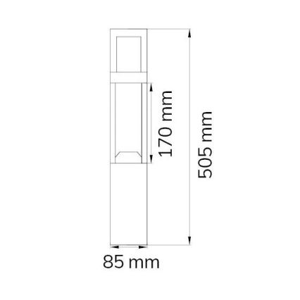 Wofi 12228 - Lámpara LED de exterior SIERRA LED/10W/230V IP54 50,5 cm