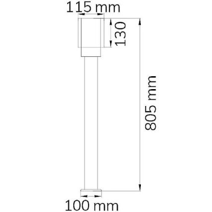 Wofi 12232 - Lámpara de exterior PITA 1xE27/10W/230V IP54