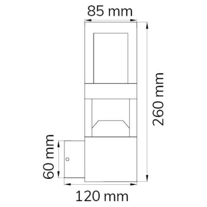 Wofi 12244 - Aplique LED para exterior SIERRA LED/10W/230V IP54