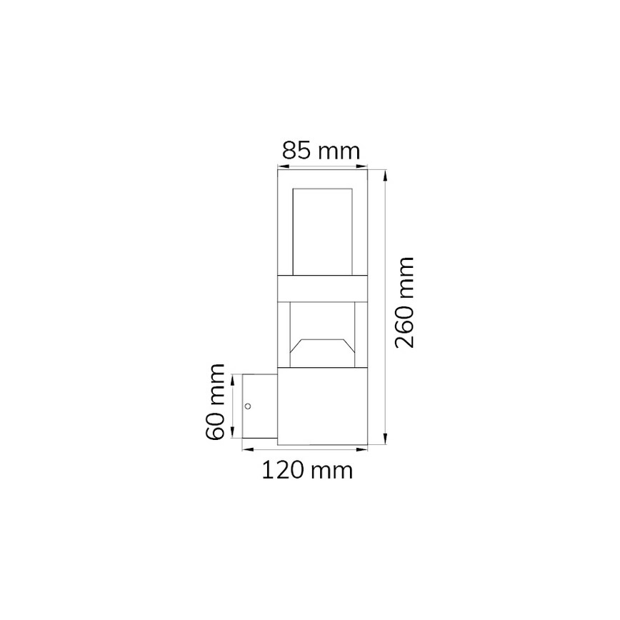 Wofi 12244 - Aplique LED para exterior SIERRA LED/10W/230V IP54