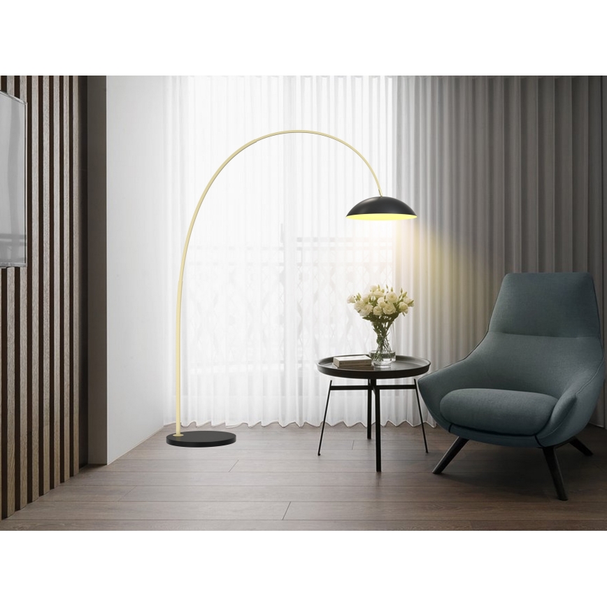 Wofi 3001-104 - Lámpara de pie LED regulable ROSCOFF LED/21W/230V negro/dorado