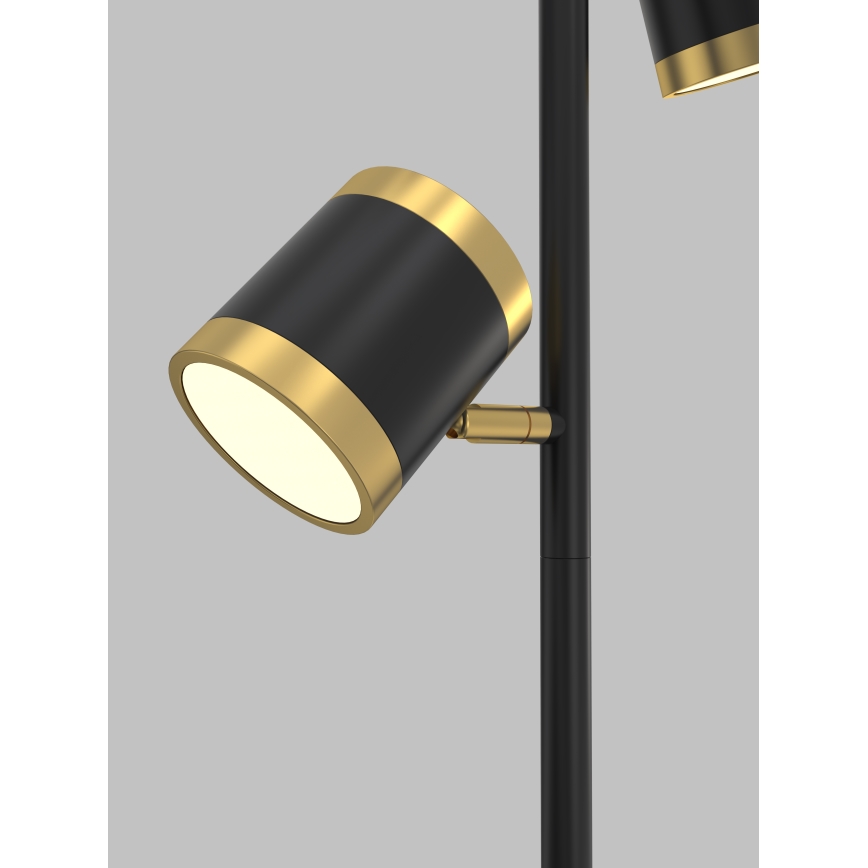 Wofi 3003-304S - Lámpara de pie LED regulable TOULOUSE LED/21W/230V negro/dorado