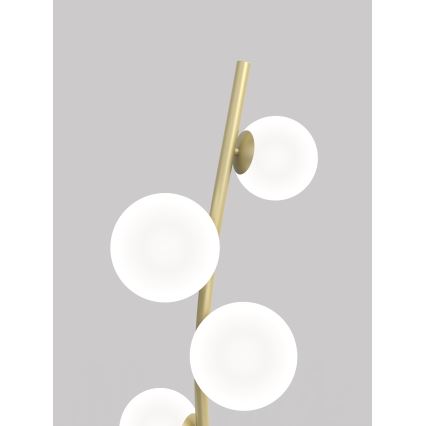 Wofi 3014-901 - Lámpara LED de pie NANCY 9xG9/3,5W/230V dorado/blanco