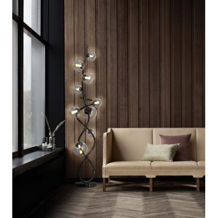 Wofi 3014-905 - Lámpara LED de pie NANCY 9xG9/3,5W/230V cromo negro