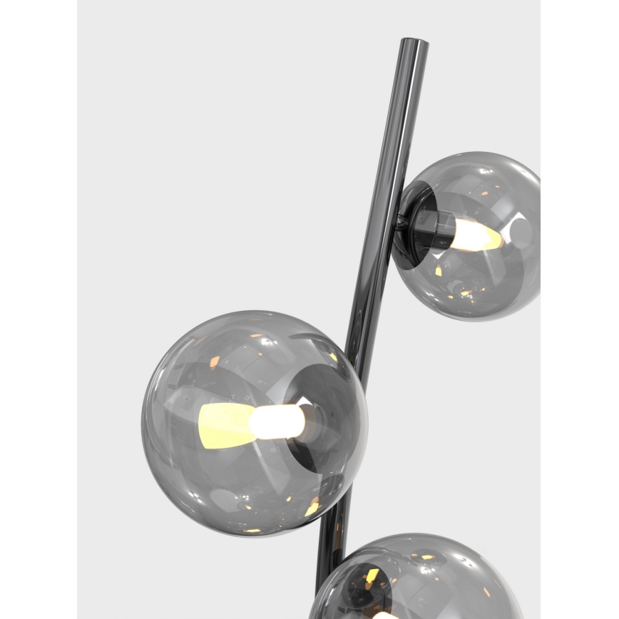 Wofi 3014-905 - Lámpara LED de pie NANCY 9xG9/3,5W/230V cromo negro