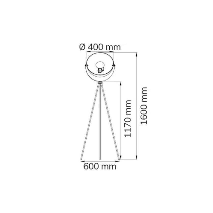 Wofi 3019.01.10.7000 - Lámpara de pie MONA 1xE27/40W/230V