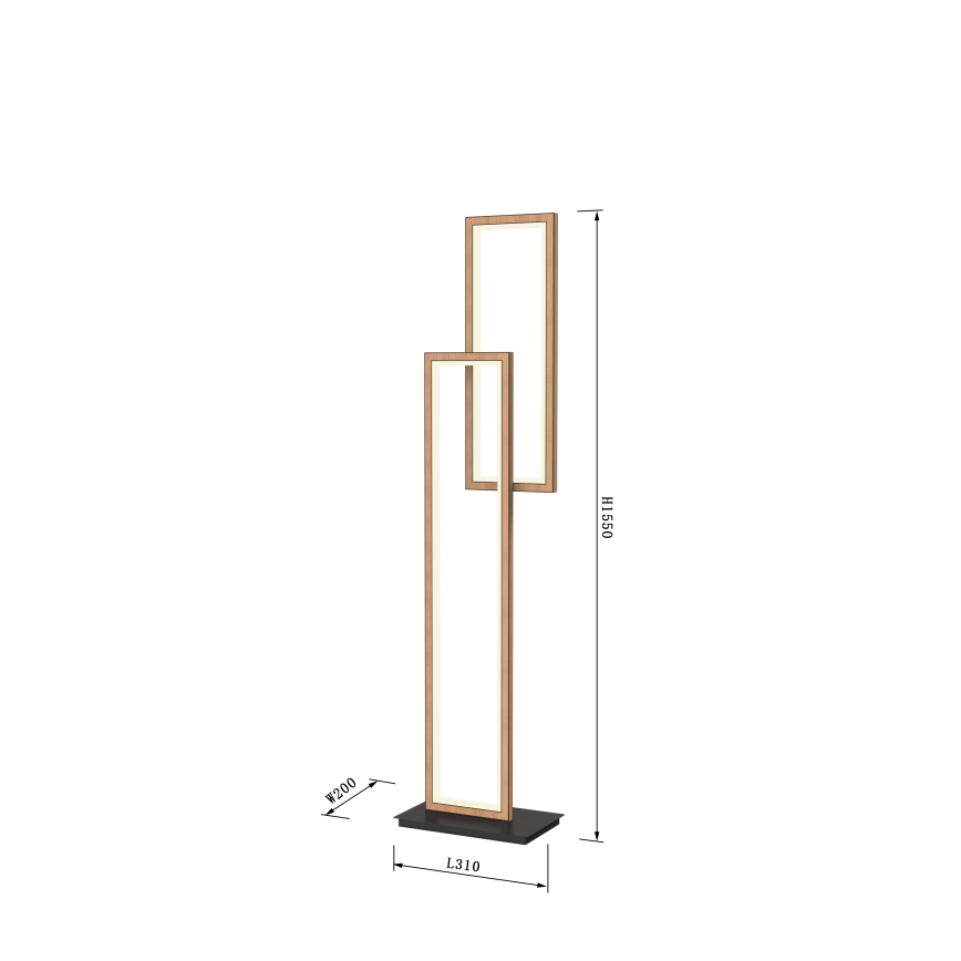 Wofi 3023-206 - Lámpara de pie LED regulable PESCARA LED/21W/230V
