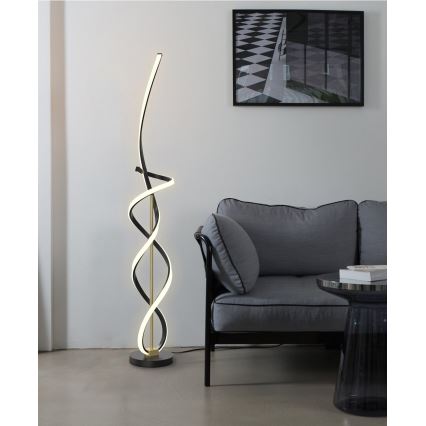 Wofi 3134-104 - Lámpara de pie LED regulable INDIGO LED/31W/230V negro/dorado
