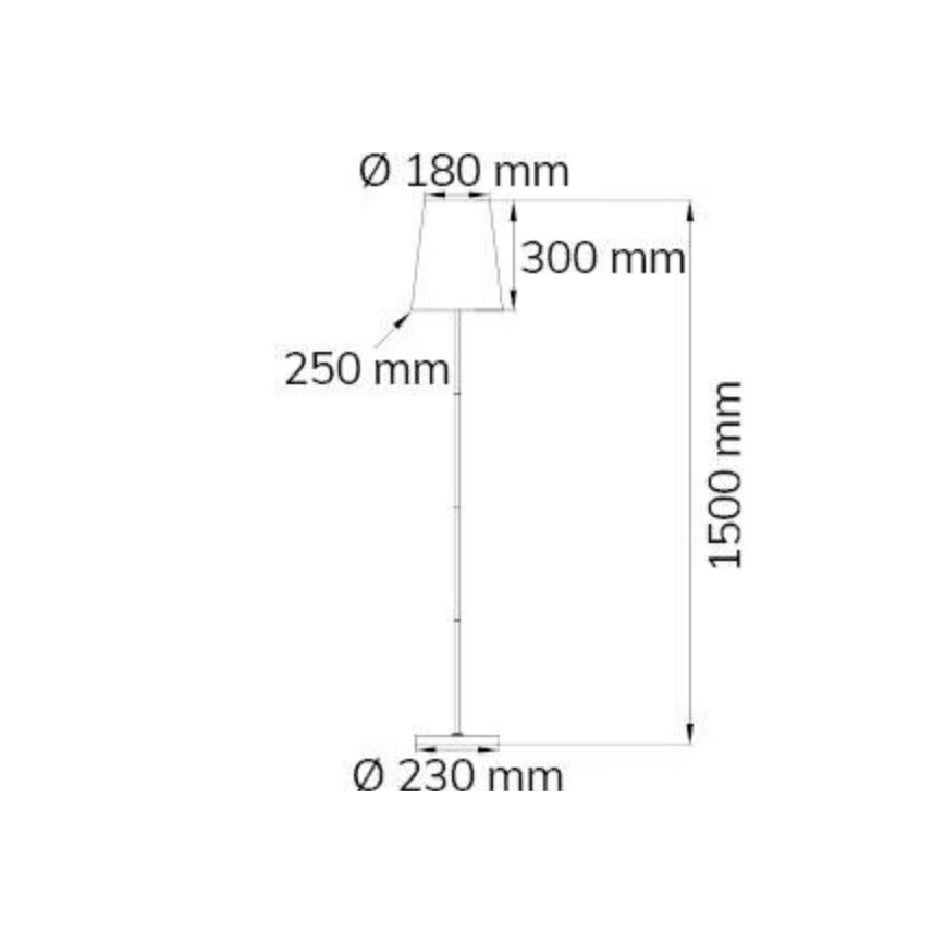 Wofi 3329.01.06.6000 - Lámpara de pie FYNN 1xE27/60W/230V blanco