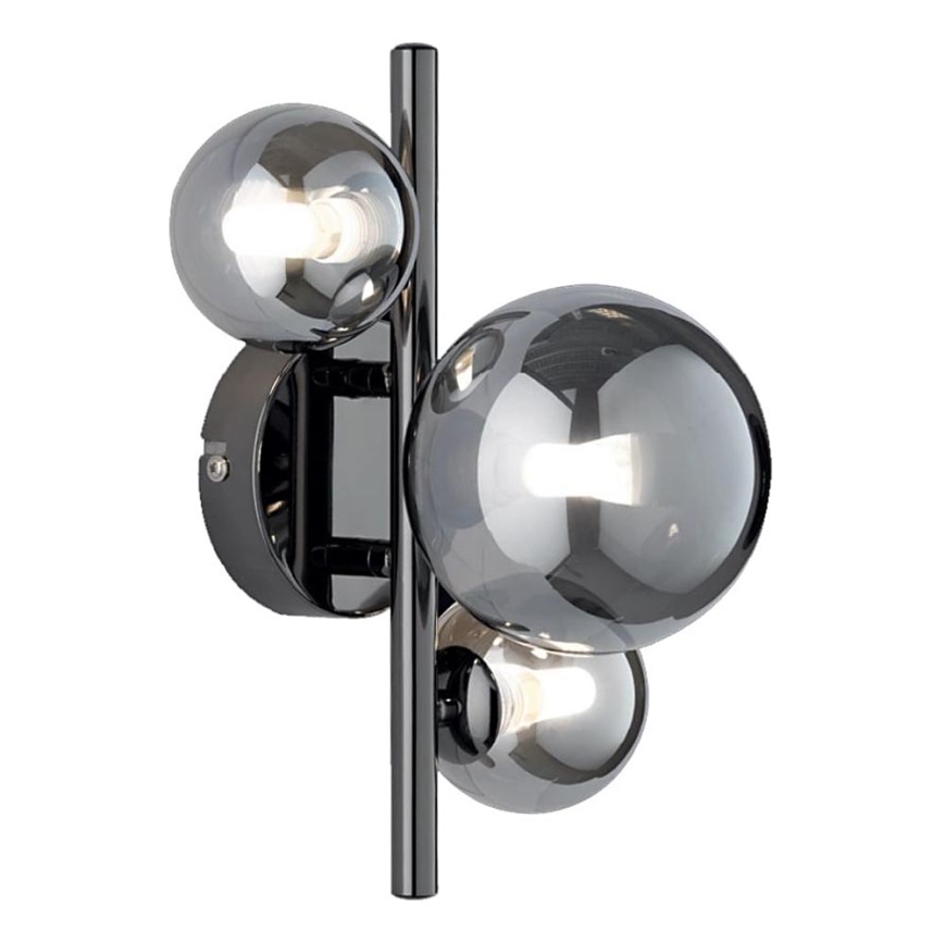 Wofi 4014.03.24.9000 - Aplique LED VILLA 3xG9/3W/230V negro/cromo brillante
