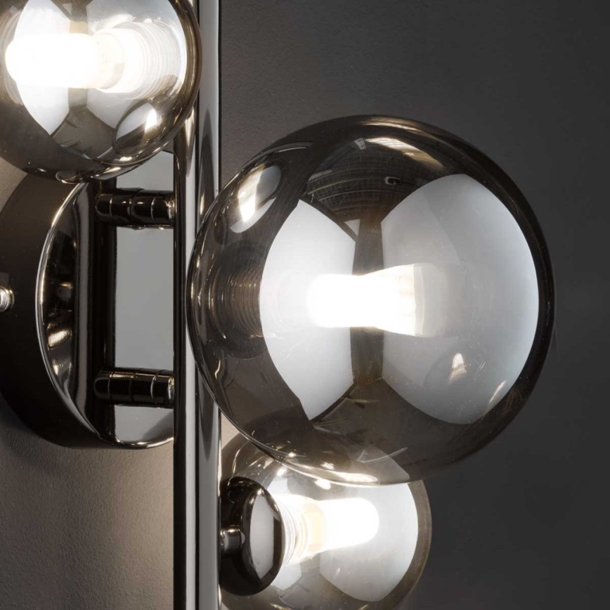 Wofi 4014.03.24.9000 - Aplique LED VILLA 3xG9/3W/230V negro/cromo brillante