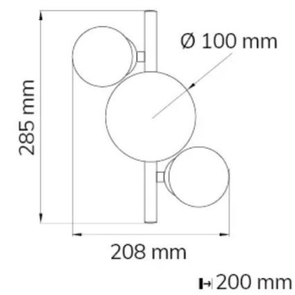 Wofi 4014.03.24.9000 - Aplique LED VILLA 3xG9/3W/230V negro/cromo brillante