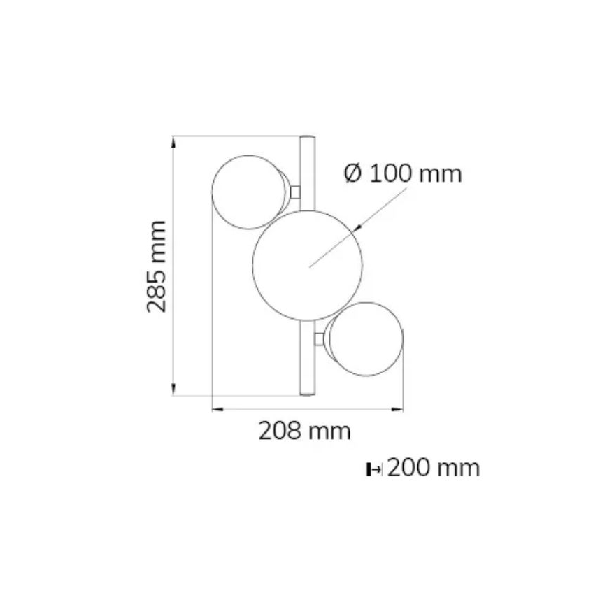 Wofi 4014.03.24.9000 - Aplique LED VILLA 3xG9/3W/230V negro/cromo brillante