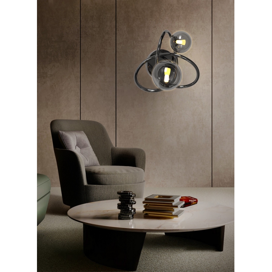 Wofi 4014-205 - Aplique LED NANCY 2xG9/3,5W/230V negro/cromo brillante