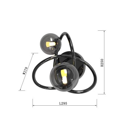 Wofi 4014-205 - Aplique LED NANCY 2xG9/3,5W/230V negro/cromo brillante
