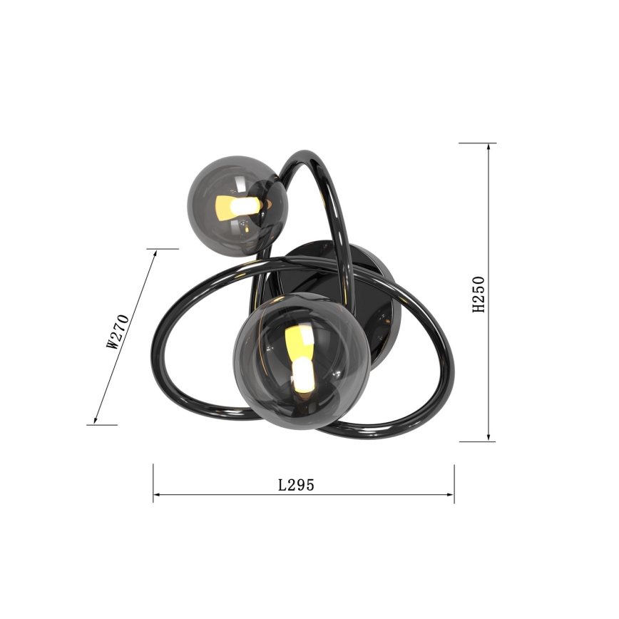 Wofi 4014-205 - Aplique LED NANCY 2xG9/3,5W/230V negro/cromo brillante