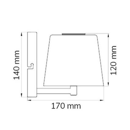 Wofi 4015.01.64.9000 - Aplique LED regulable GENK LED/2W/5V 2500 mAh