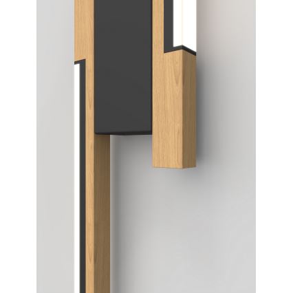 Wofi 4031-206- aplique de pared LED regulable PALERMO 11W/230V madera de caucho