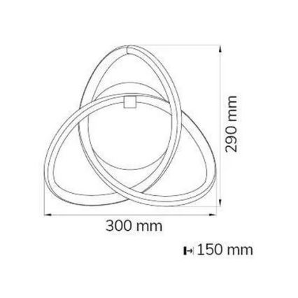 Wofi 4134.01.88.9000 - Aplique LED INDIGO LED/14W/230V