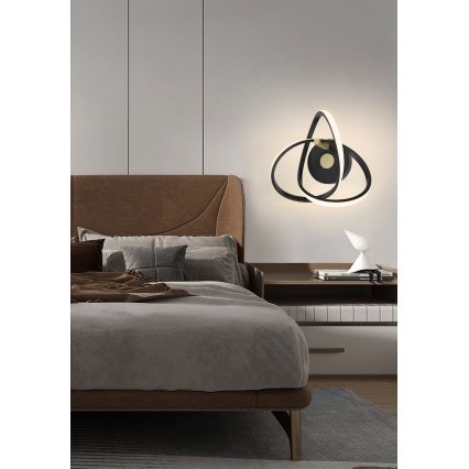 Wofi 4134-104 - Aplique LED INDIGO LED/14W/230V negro/dorado