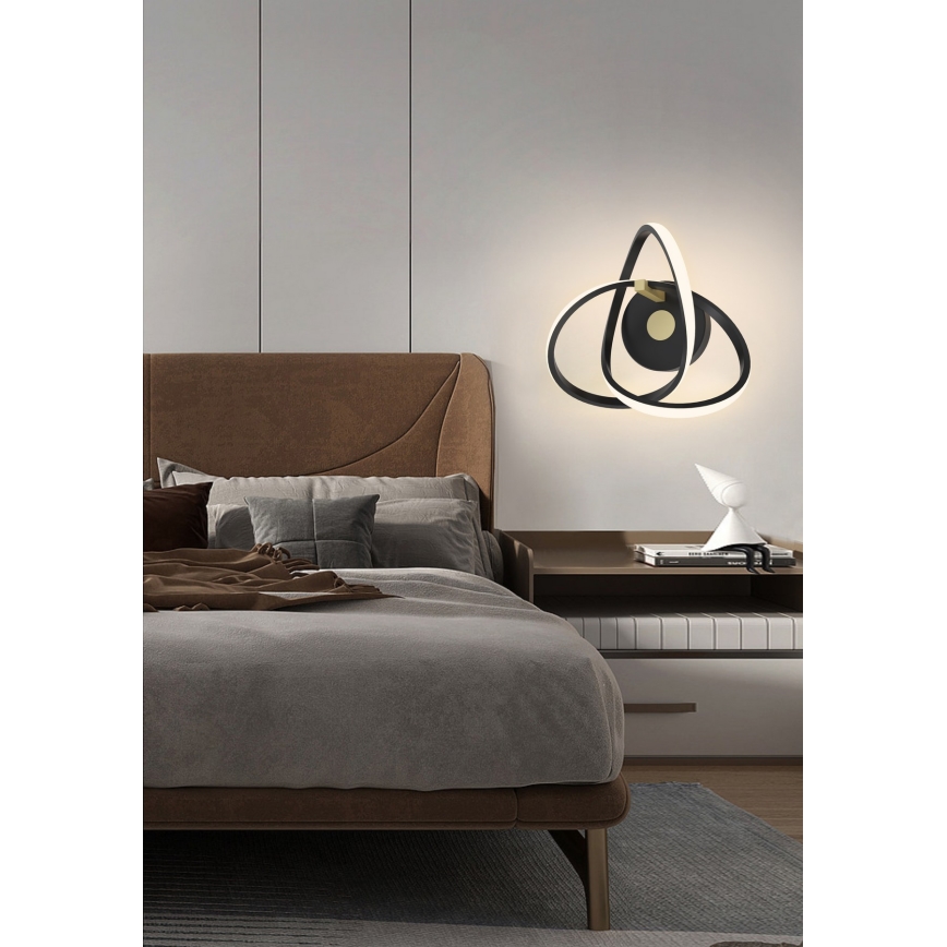 Wofi 4134-104 - Aplique LED INDIGO LED/14W/230V negro/dorado