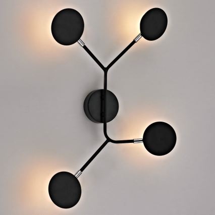 Wofi 446604109000 - Lámpara de pared LED BELIZE 4xLED/5W/230V 3000K negro