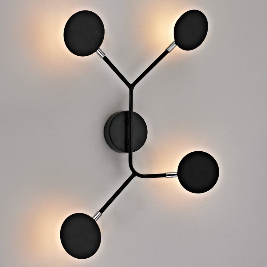 Wofi 446604109000 - Aplique LED BELIZE 4xLED/5W/230V 3000K negro