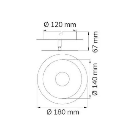 Wofi 451901709000 - Aplique LED AFIR LED/6W/230V cromo mate