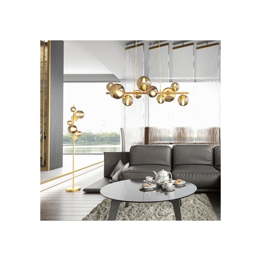 Wofi 6014.10.14.9000 - Lámpara LED colgante VILLA 10xG9/3W/230V dorado
