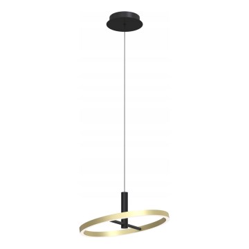 Wofi 6016-104L - LED lámpara colgante regulable suspendida por cable BREST LED/19W/230V Ø 42 cm negro/dorado