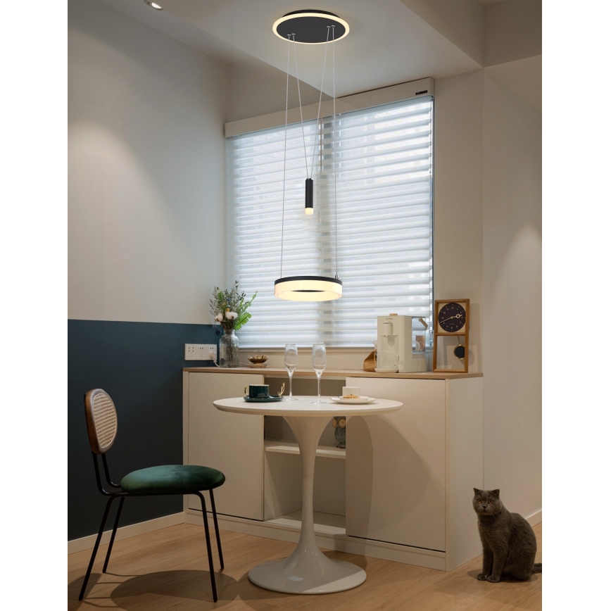 Wofi 6054-302 - Lámpara de araña LED regulable JESSE LED/15,5W/230V negro