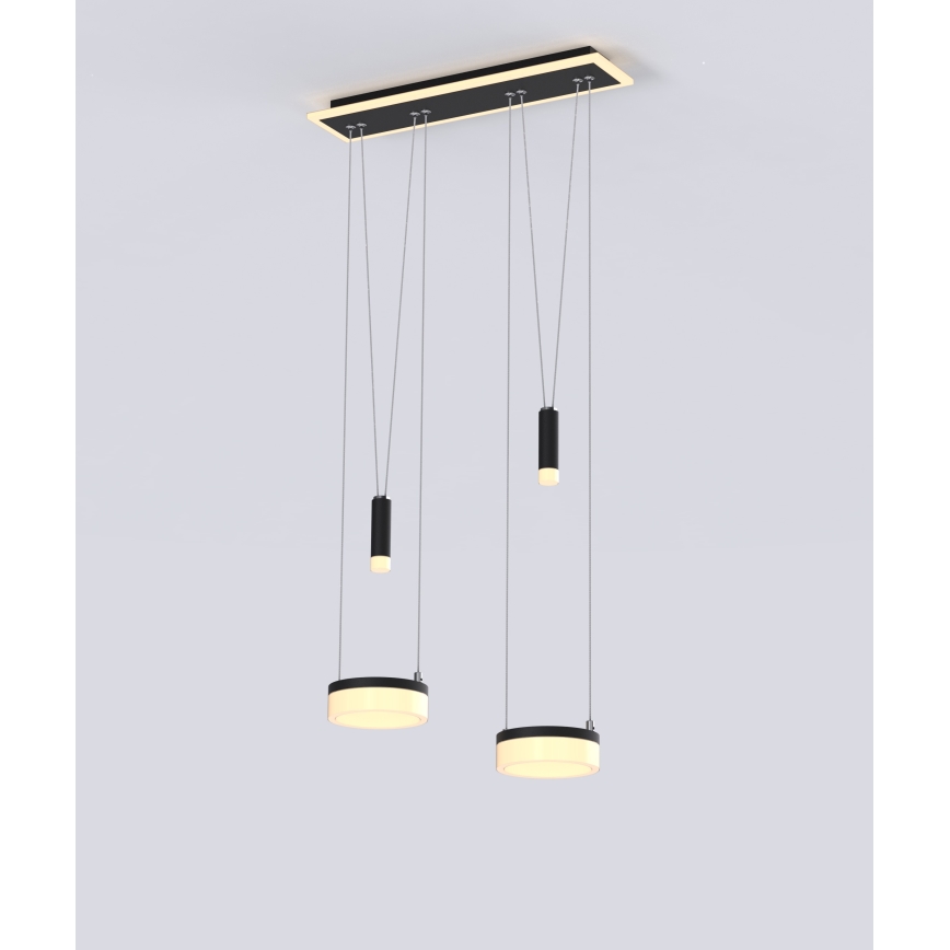 Wofi 6054-502 - Lámpara de araña LED regulable JESSE LED/21W/230V negro