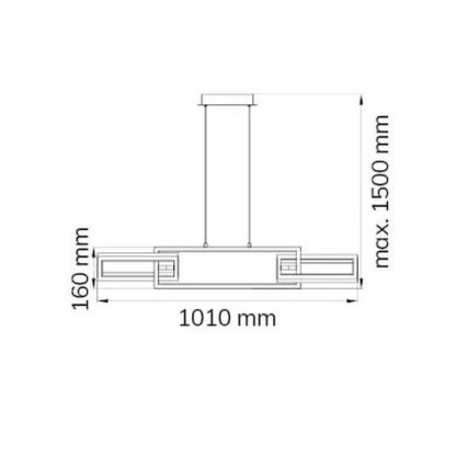 Wofi 6133.03.64.9000 - Lámpara de araña LED regulable MURIEL LED/26W/230V