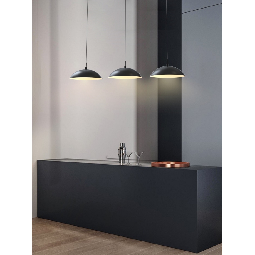 Wofi 7001-304 - Lámpara de araña LED regulable ROSCOFF LED/29W/230V negro/dorado