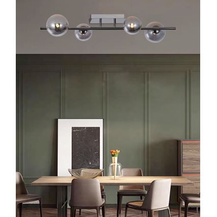 Wofi 7014-405W - Lámpara de techo LED VILLA 4xG9/3W/230V negro