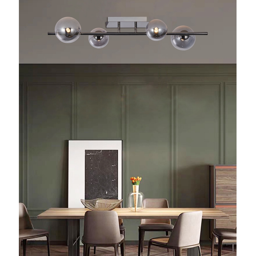 Wofi 7014-405W - Lámpara de techo LED VILLA 4xG9/3W/230V negro