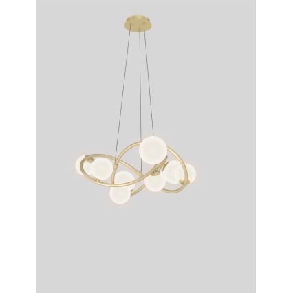 Wofi 7014-801 - Lámpara LED colgante NANCY 8xG9/3,5W/230V dorado/blanco