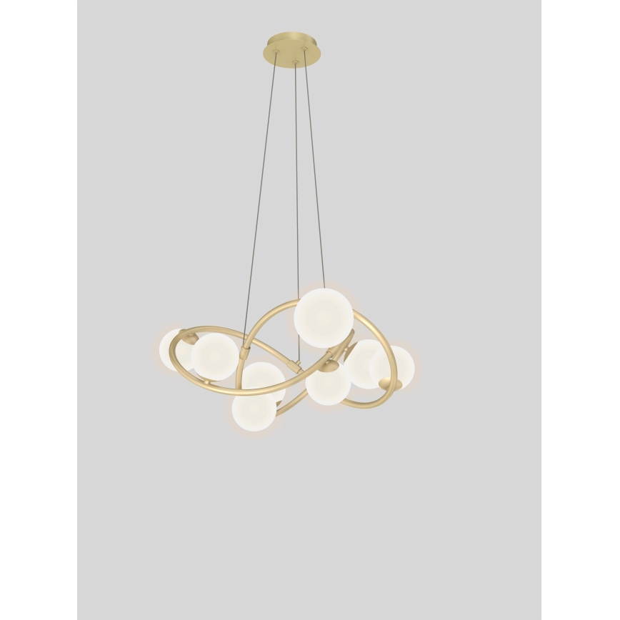 Wofi 7014-801 - Lámpara LED colgante NANCY 8xG9/3,5W/230V dorado/blanco