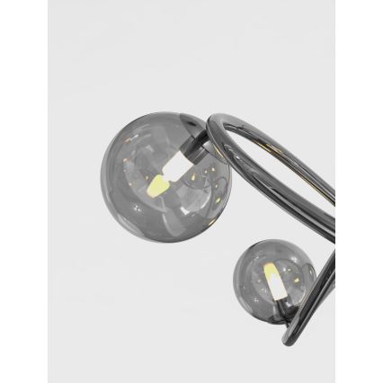 Wofi 7014-805 - Lámpara LED colgante NANCY 8xG9/3,5W/230V negro/cromo brillante