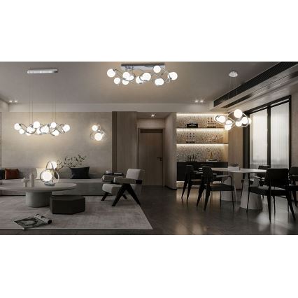 Wofi 7014-807 - Lámpara LED colgante NANCY 8xG9/3,5W/230V cromo brillante