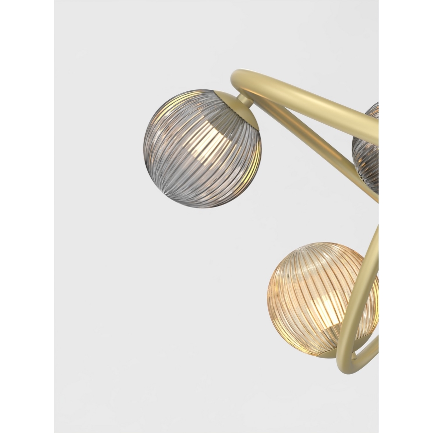Wofi 7015-804 - Lámpara LED colgante METZ 8xG9/3,5W/230V dorado/gris
