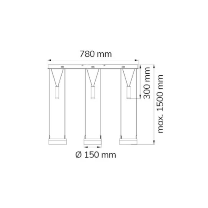 Wofi 7263.06.54.6000 - Lámpara de araña LED regulable JETTE 3xLED/7,5W/230V + 3xLED/1W