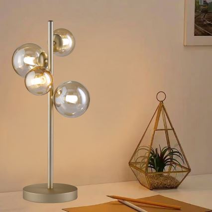 Wofi 8014.04.14.9000 - Lámpara de mesa LED VILLA 4xG9/3W/230V dorada