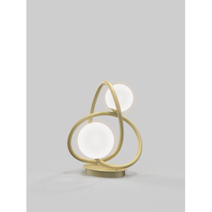 Wofi 8014-201 - Lámpara de mesa LED NANCY 2xG9/3,5W/230V dorado/blanco