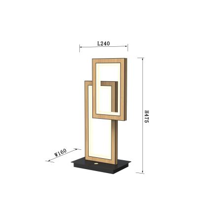 Wofi 8023-206 - Lámpara de mesa regulable LED táctil PESCARA LED/21W/230V