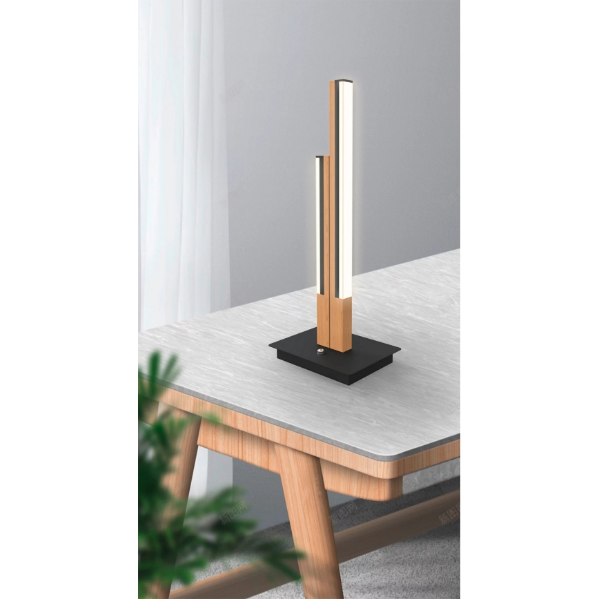 Wofi 8031-206 - Lámpara de mesa LED PALERMO LED/10,5W/230V madera de caucho