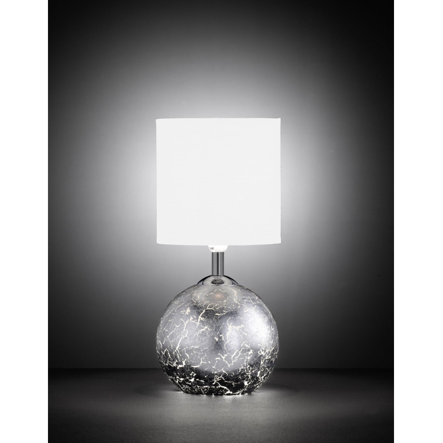 Wofi 8149.02.70.6006 - Lámpara de mesa CARMEN 1xE14/40W/230V + 1xG9/10W plata