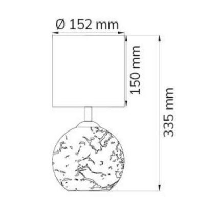 Wofi 8149.02.70.6006 - Lámpara de mesa CARMEN 1xE14/40W/230V + 1xG9/10W plata