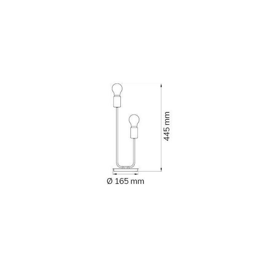Wofi 8255.02.10.8000 - Base de lámpara YORK 2xE27/60W/230V