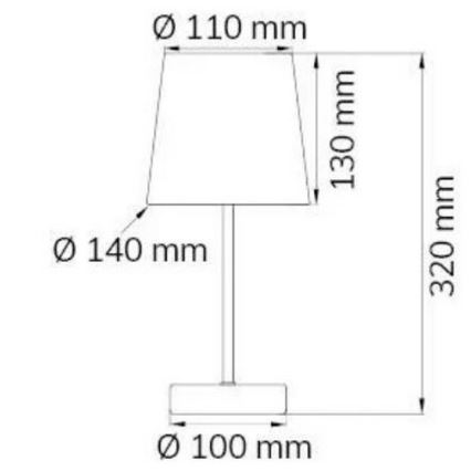 Wofi 8324.01.10.0000 - Lámpara de mesa CESENA 1xE14/42W/230V negro
